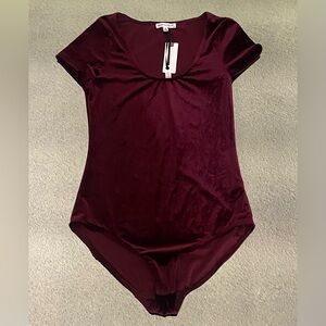 NWT Anthropologie Fitted Bodysuit with Cap Sleeves